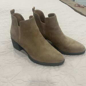 Dr. Scholl's Brown Chunky Heel Booties